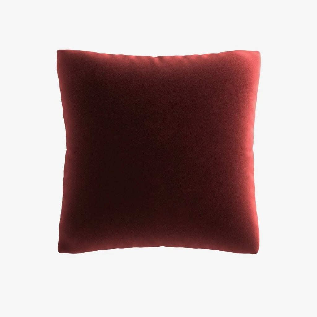 Coussin en velours bordeaux 45x45cm