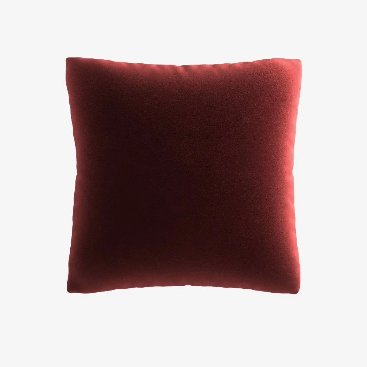 Coussin en velours bordeaux 45x45cm