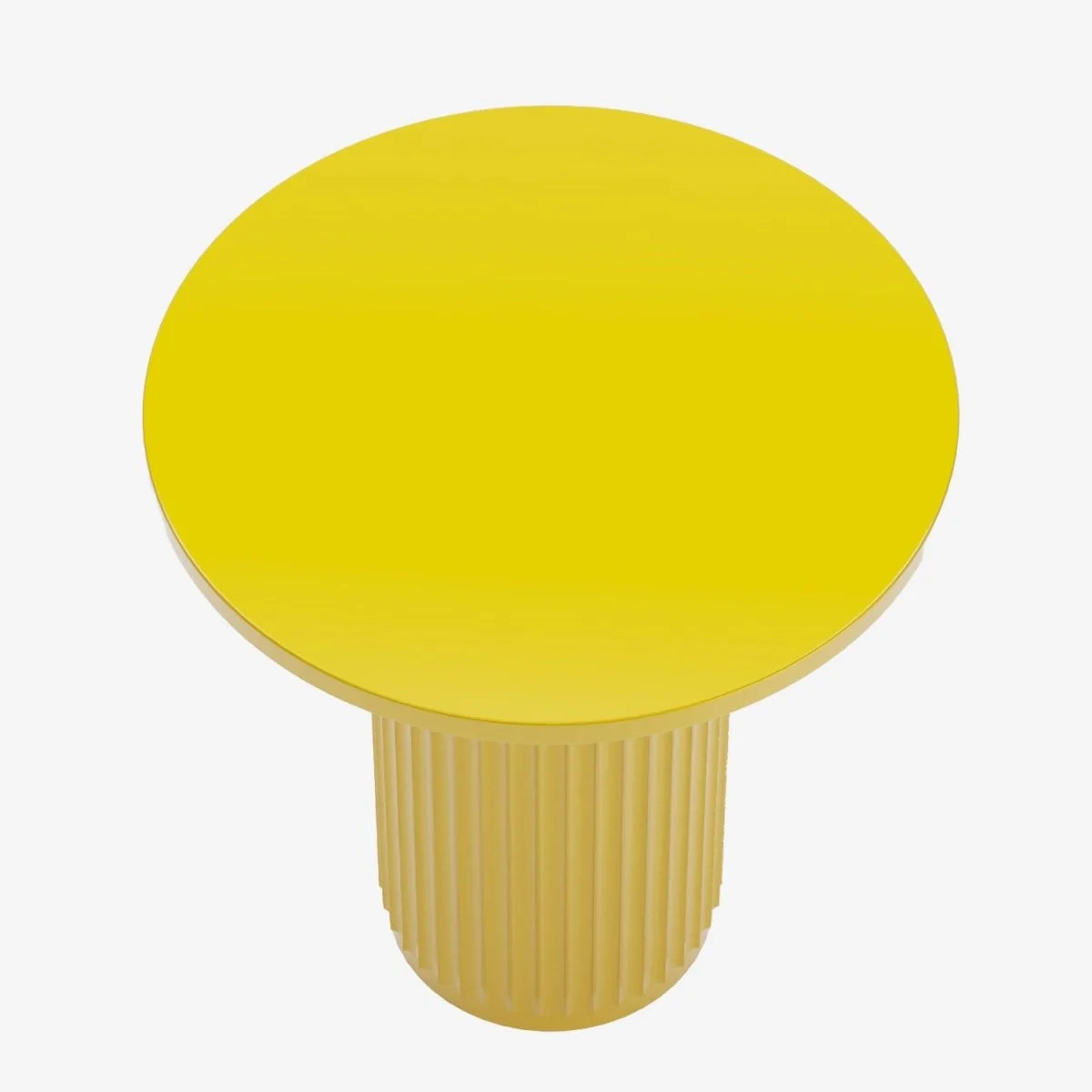 Table d'appoint ronde cannel e Pivoine, jaune