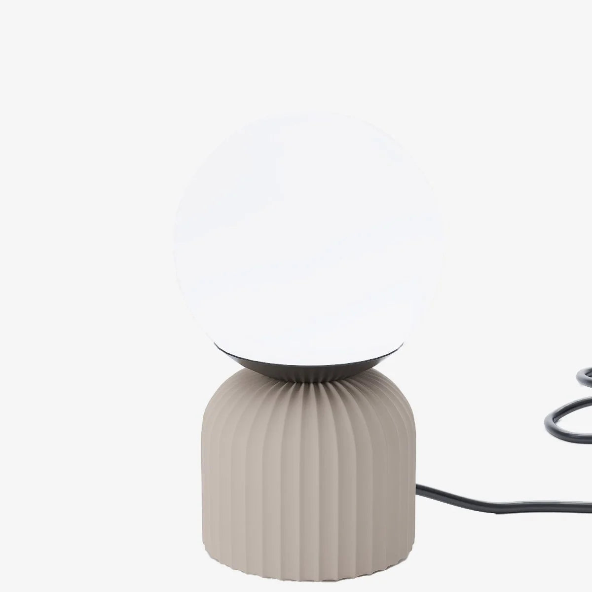 Lampe   poser en c ramique et globe en verre