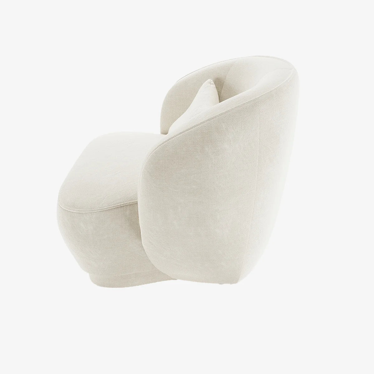 Fauteuil design en velours vintage cr me Pablo