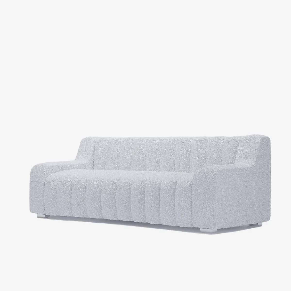Canap  blanc tissu bouclette Garance