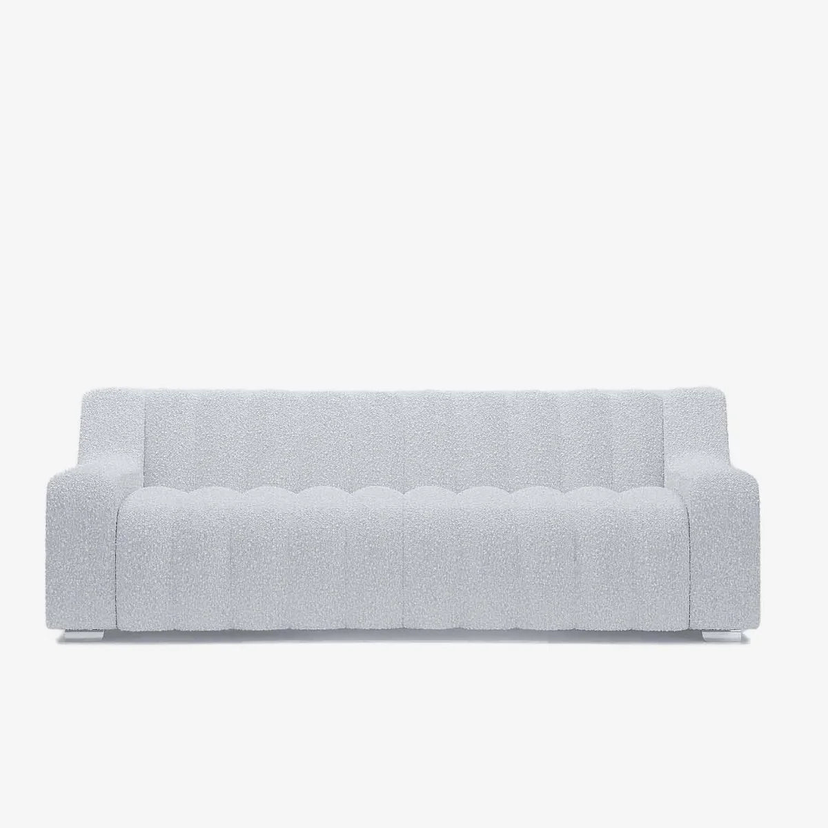Canap  blanc tissu bouclette Garance