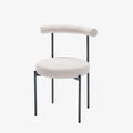 Lot de 2 chaises de salle   manger design moderne, velours cr me Julia