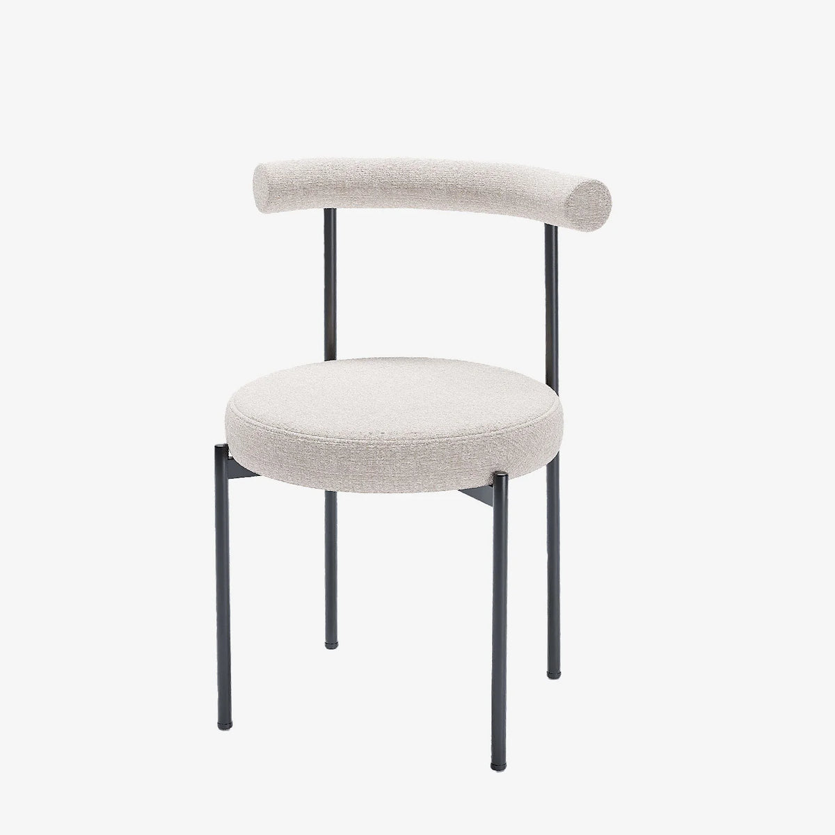 Lot de 2 chaises de salle   manger design moderne, velours cr me Julia