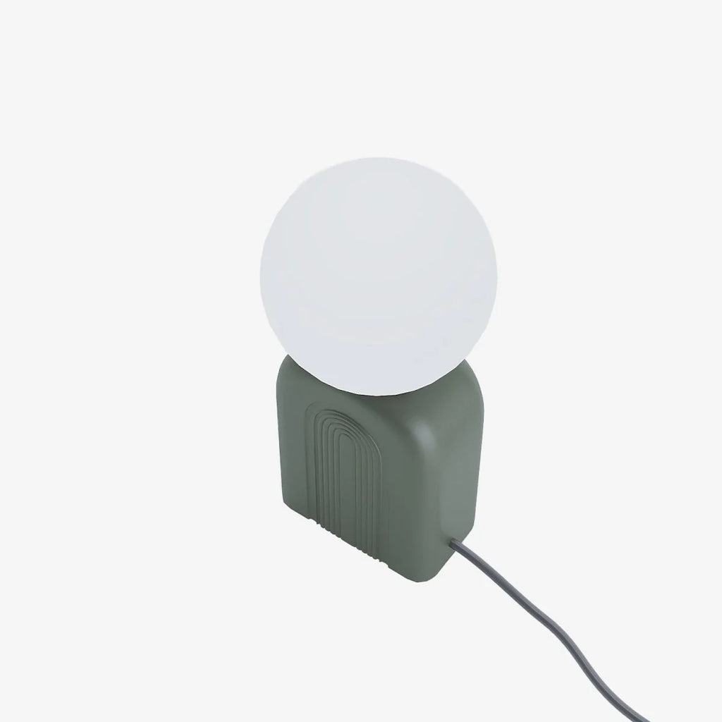 Lampe de table en c ramique vintage verte Goya