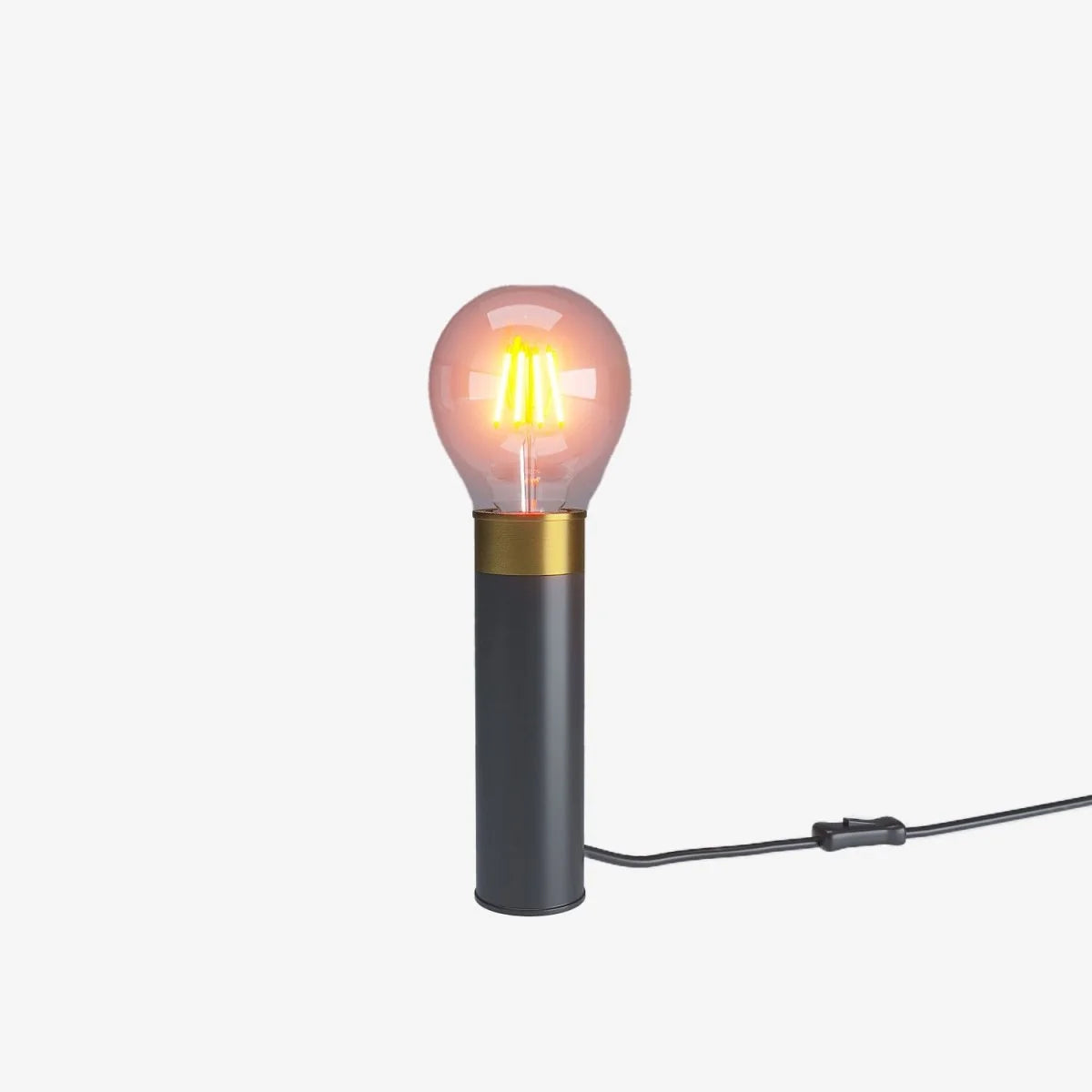 Lampe à poser cylindrique en métal