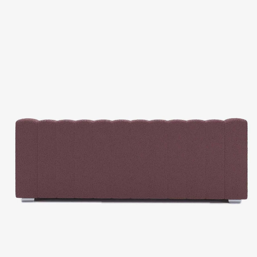 Canap  rose tissu bouclette Garance