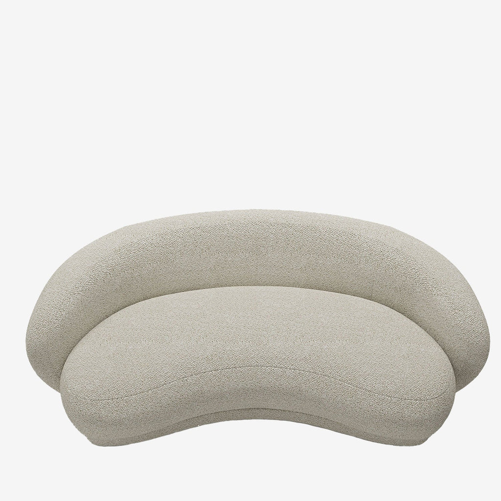 Canap  3-4 places en tissu bouclette beige Bianca