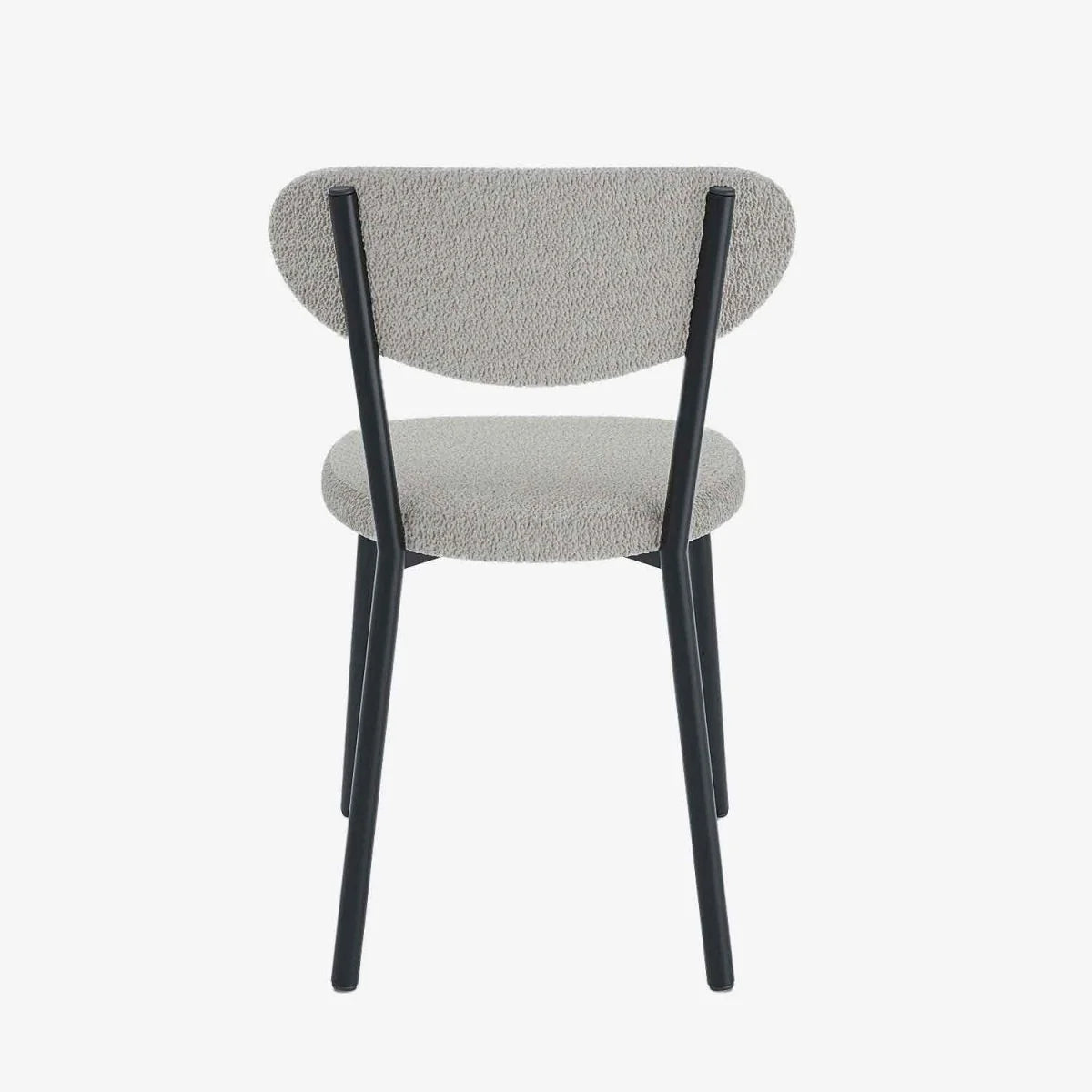 Lot de 2 chaises tissu bouclette pied métal