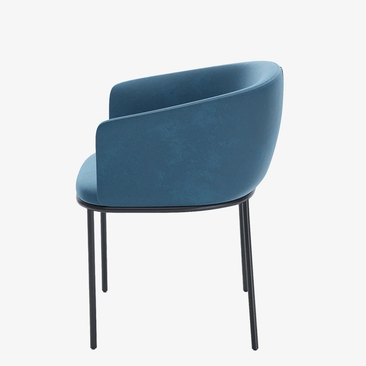 Lot de 2 fauteuils de salle   manger en velours bleu Andr a