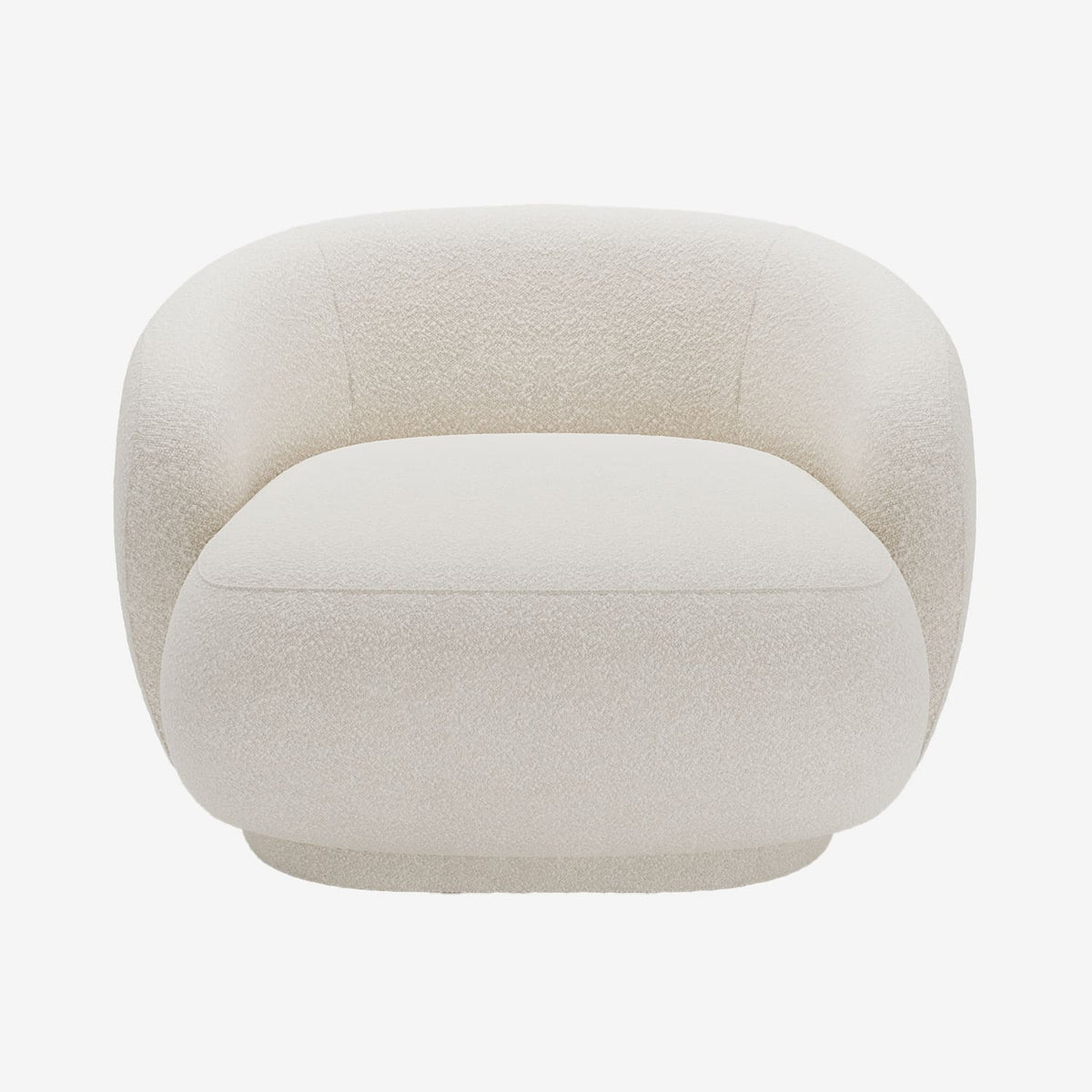 Loveseat Joshua - Fauteuil 2 places en tissu bouclette cr me
