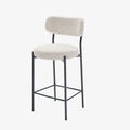 Lot de 2 fauteuils de bar bouclette blanche Lili
