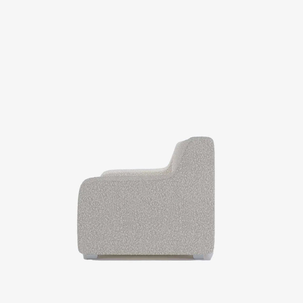 Canap  couleur cr me tissu bouclette Garance