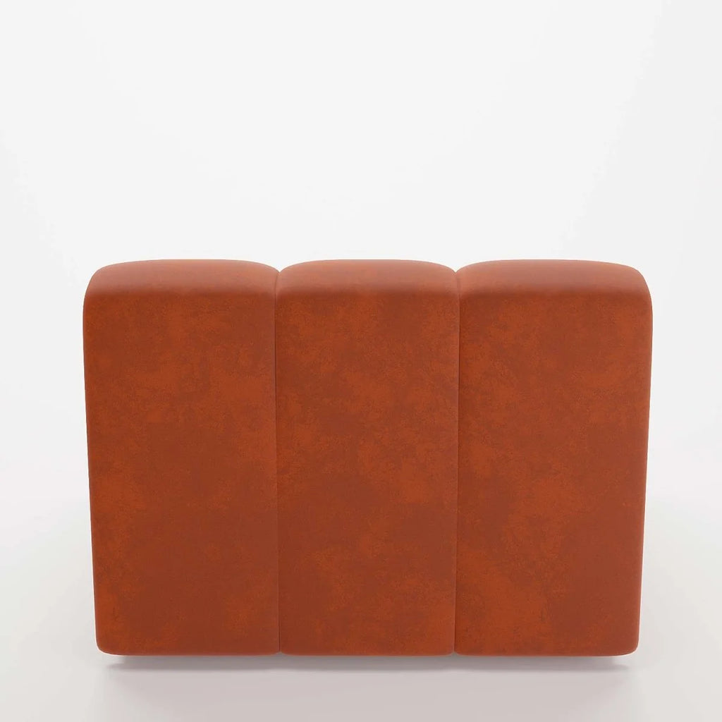 Canap  modulable en velours ocre H l ne