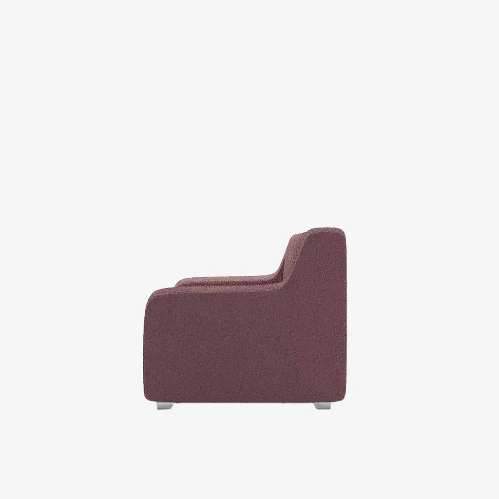 Canap  rose tissu bouclette Garance