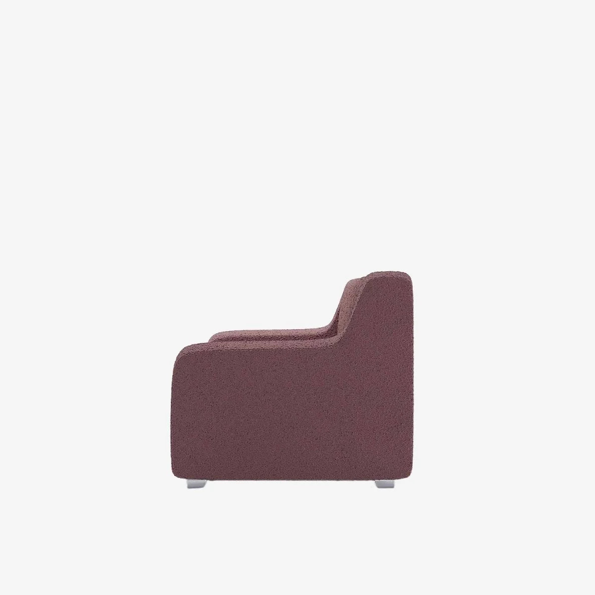 Canap  rose tissu bouclette Garance