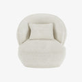 Fauteuil design boucl  blanc Pablo