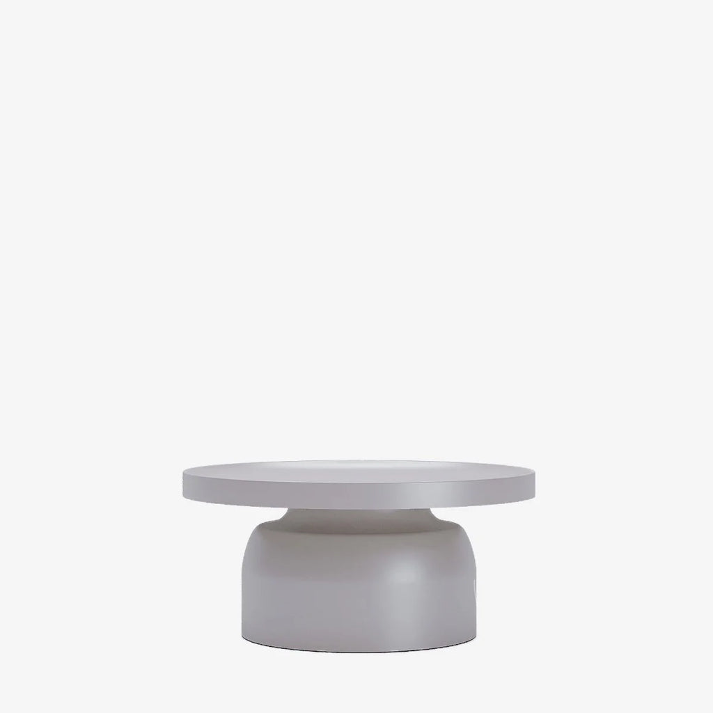 Table basse ronde en m tal gris clair Ath na