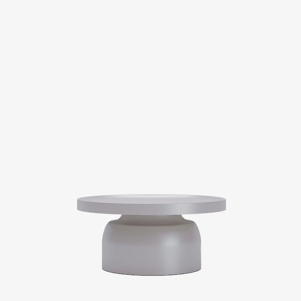Table basse ronde en m tal gris clair Ath na