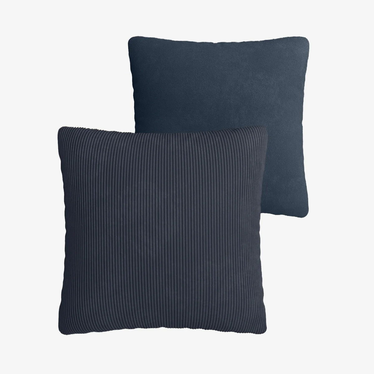 Coussin en velours bleu foncé déhoussable 40x40cm