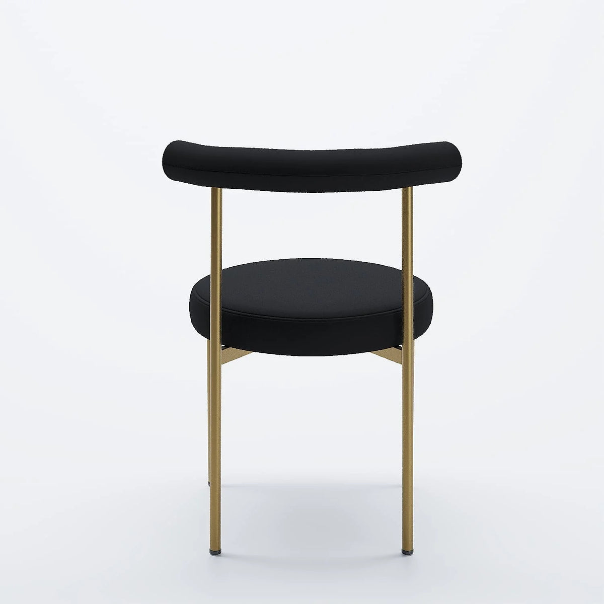 Lot de 2 chaises de table velours noir