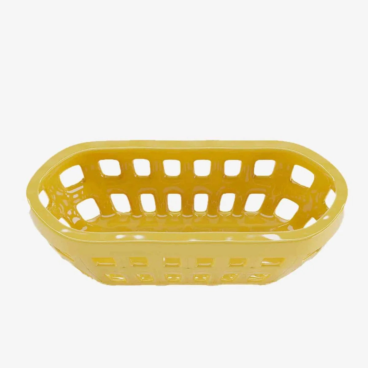 Corbeille c ramique style vintage jaune Palma