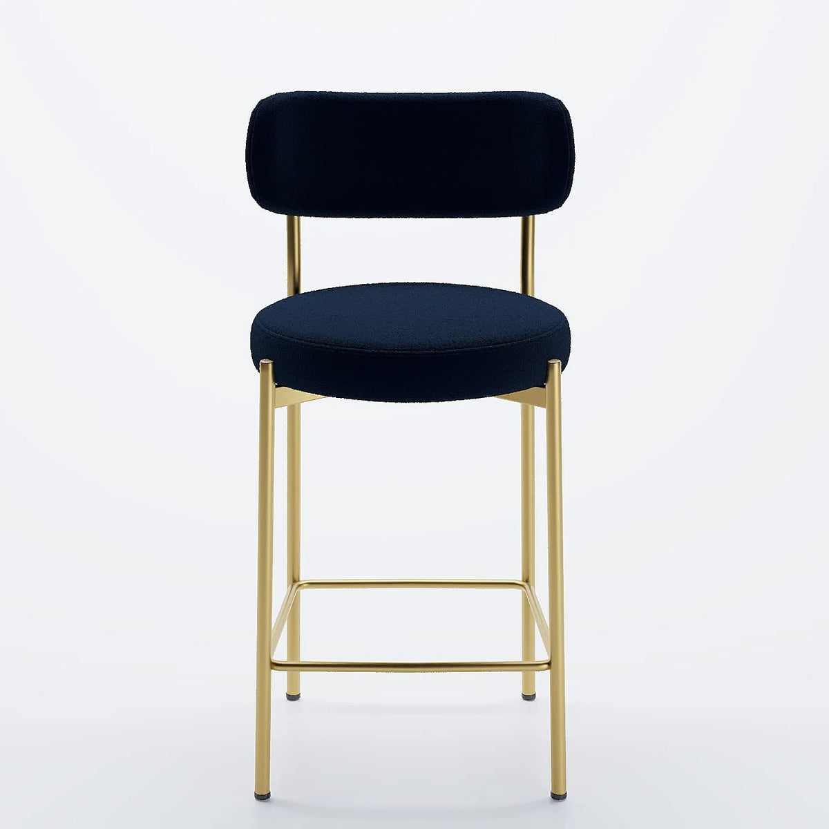 Lot de 2 fauteuils de bar velours noir Lili