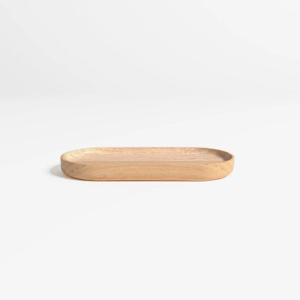Set de 2 plateaux en bois d'acacia naturel