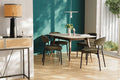 Lot de 2 chaises de salle   manger en velours vert & m tal noir Mona