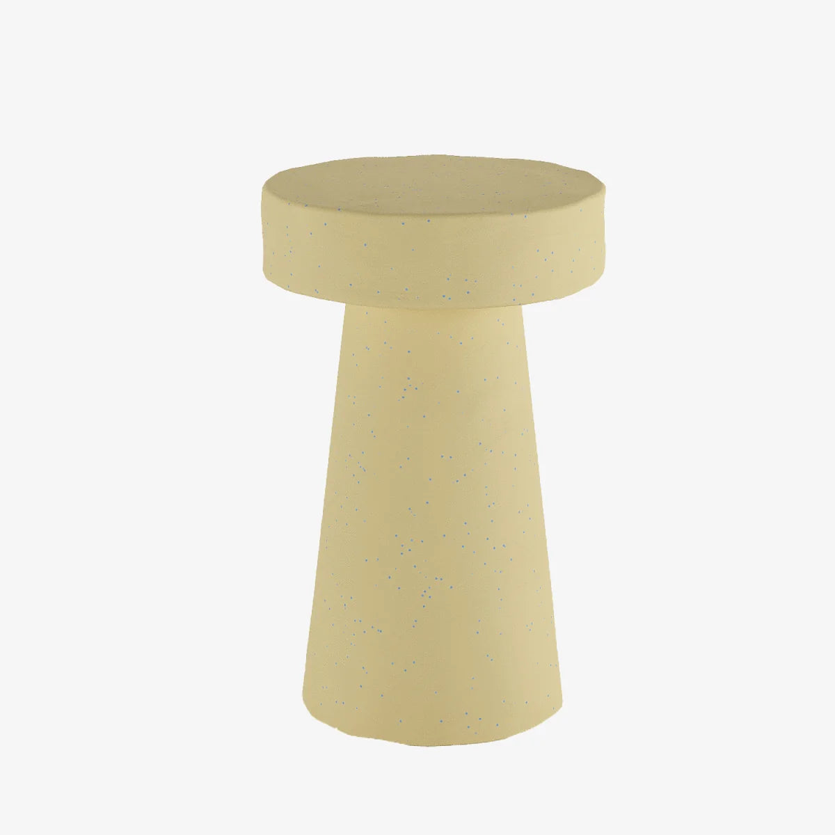 Petite table d appoint ronde design en magn sie mouchet e de bleu An mone