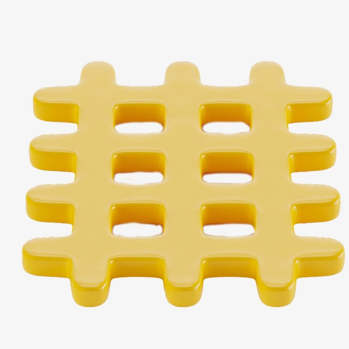 Dessous de plat c ramique grid jaune Orsay