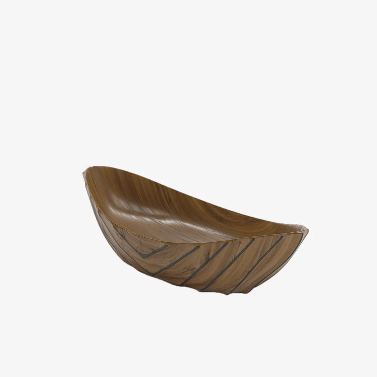 Grande coupe d corative design effet bois Pomp i