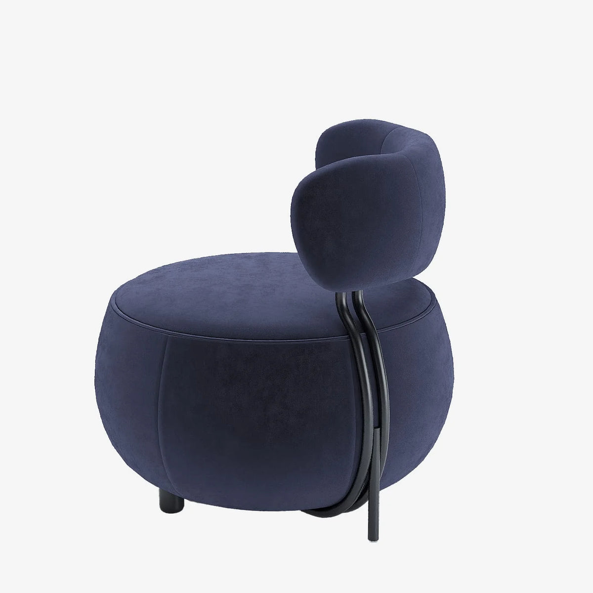 Fauteuil rond en velours
