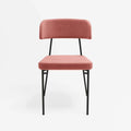 Lot de 2 chaises en velours rose vintage
