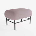 Banquette en tissu rose et métal noir