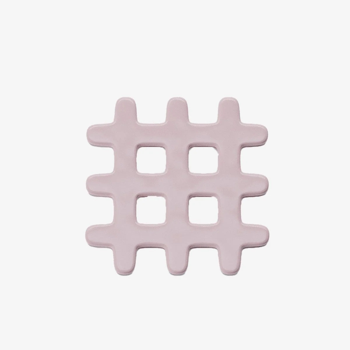 Sous-plat d coratif en c ramique, grid rose Beaubourg