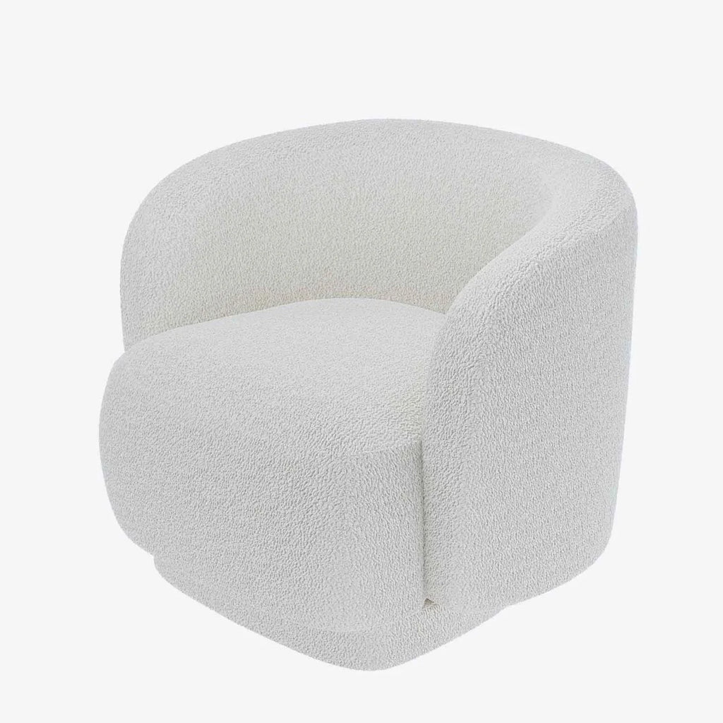 Fauteuil bouclette blanc Victoria
