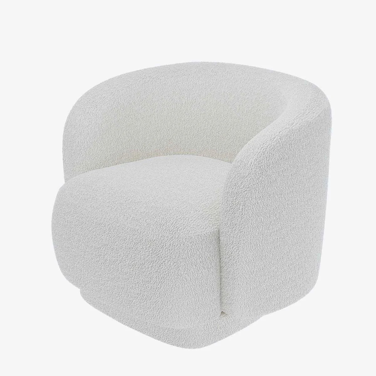 Fauteuil bouclette blanc Victoria
