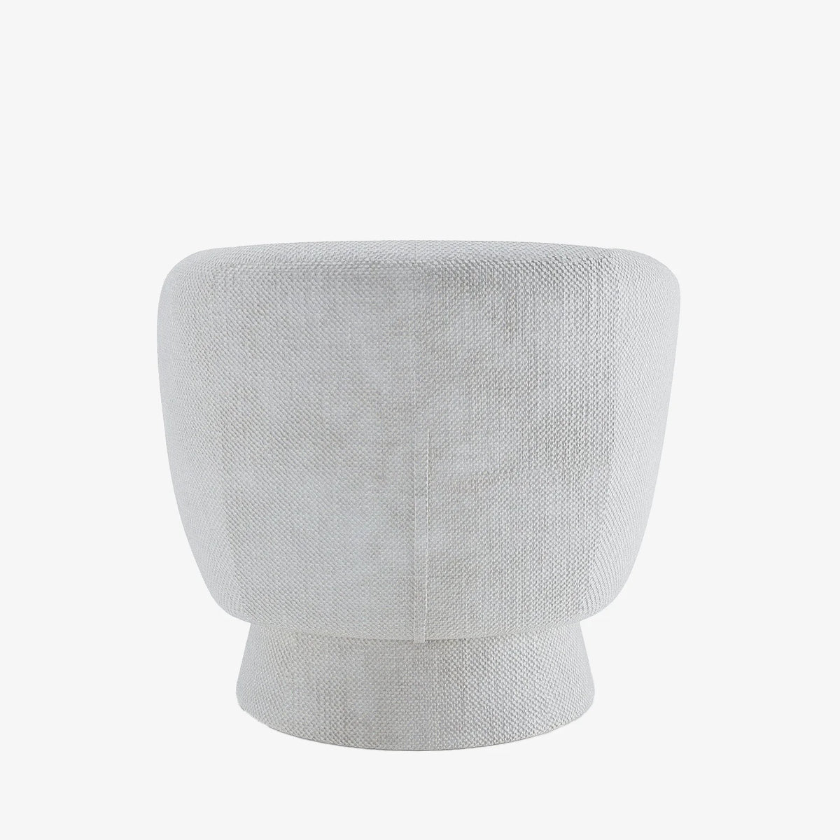 Fauteuil pivotant en tissu chenille blanc Salma
