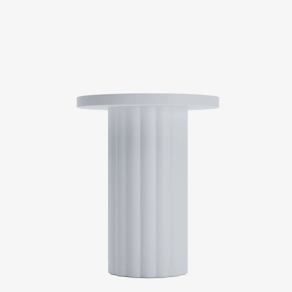 Table d'appoint ronde blanche moderne Mirabelle