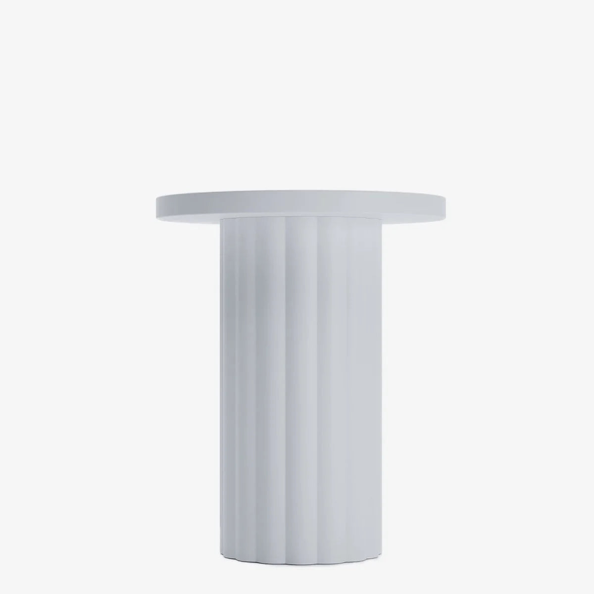 Table d'appoint ronde blanche moderne Mirabelle