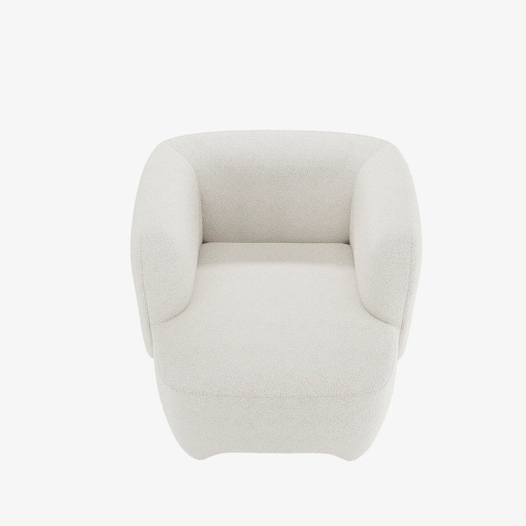 NOA - Fauteuil en laine boucl e  crue