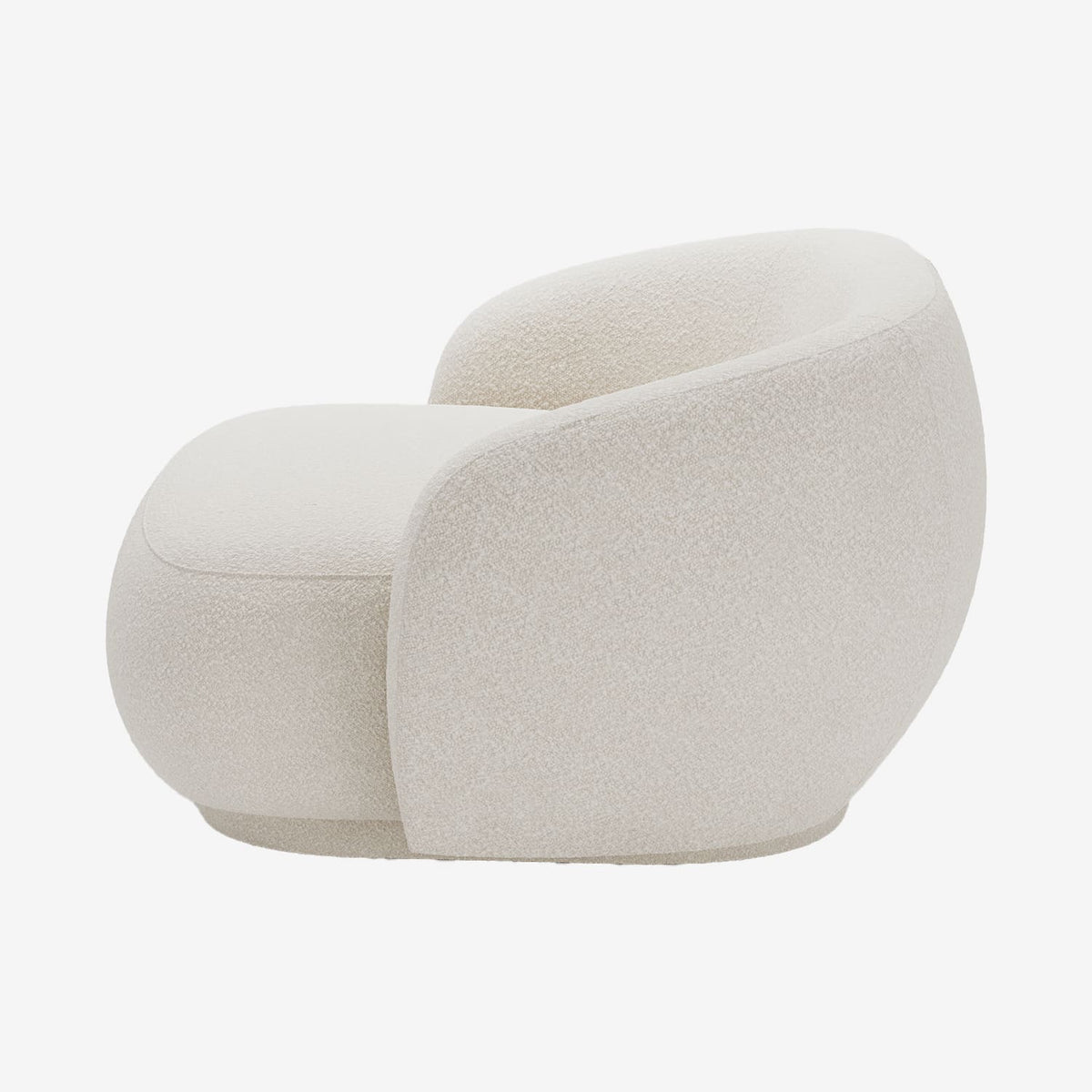 Loveseat Joshua - Fauteuil 2 places en tissu bouclette cr me