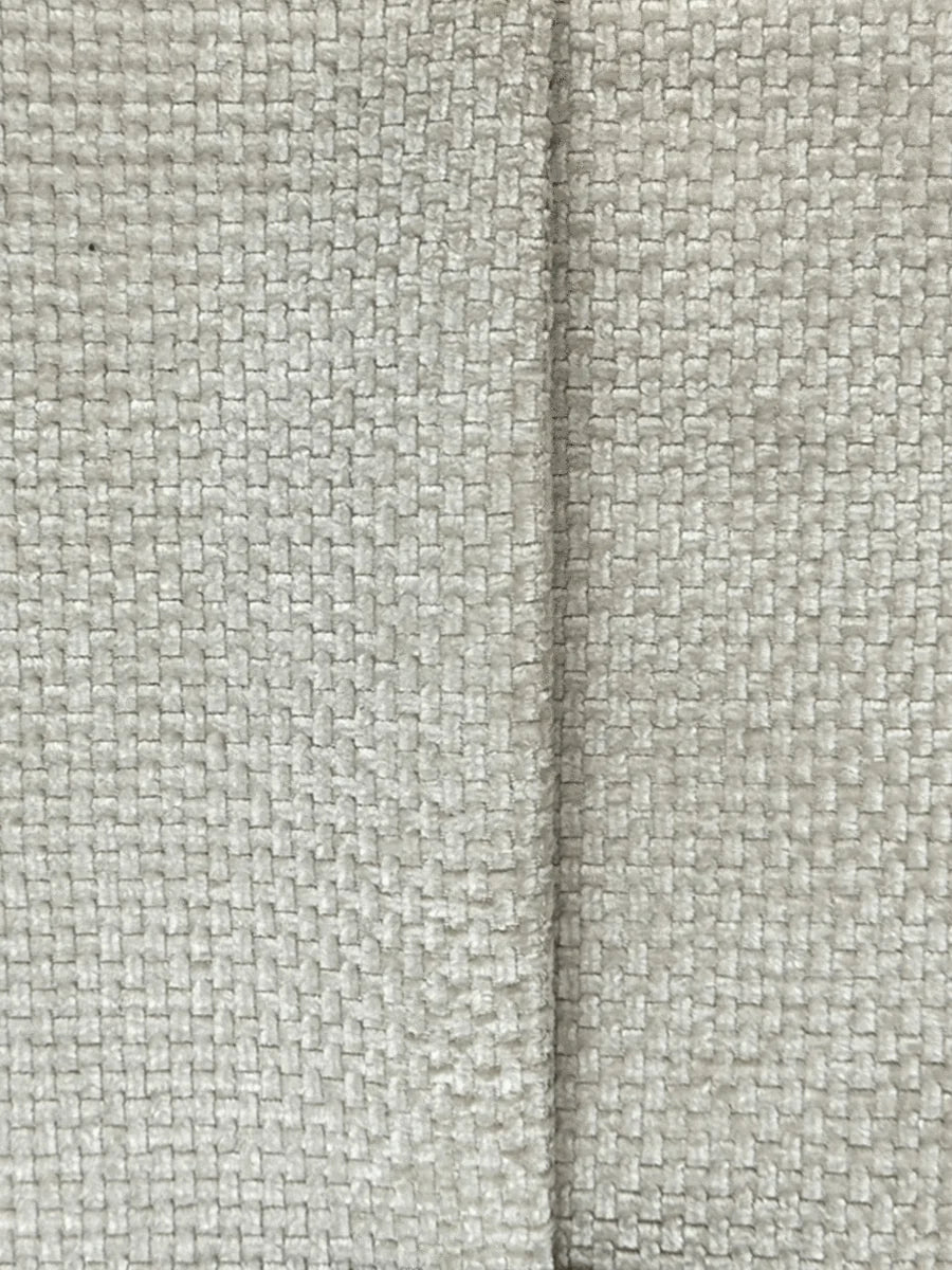 Fauteuil design tissu chenille blanc Pablo