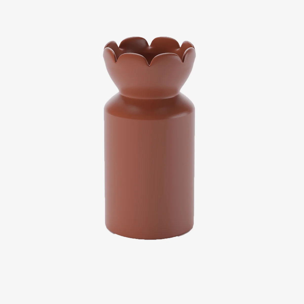 Grand vase col tulipe Rivoli, c ramique rouge