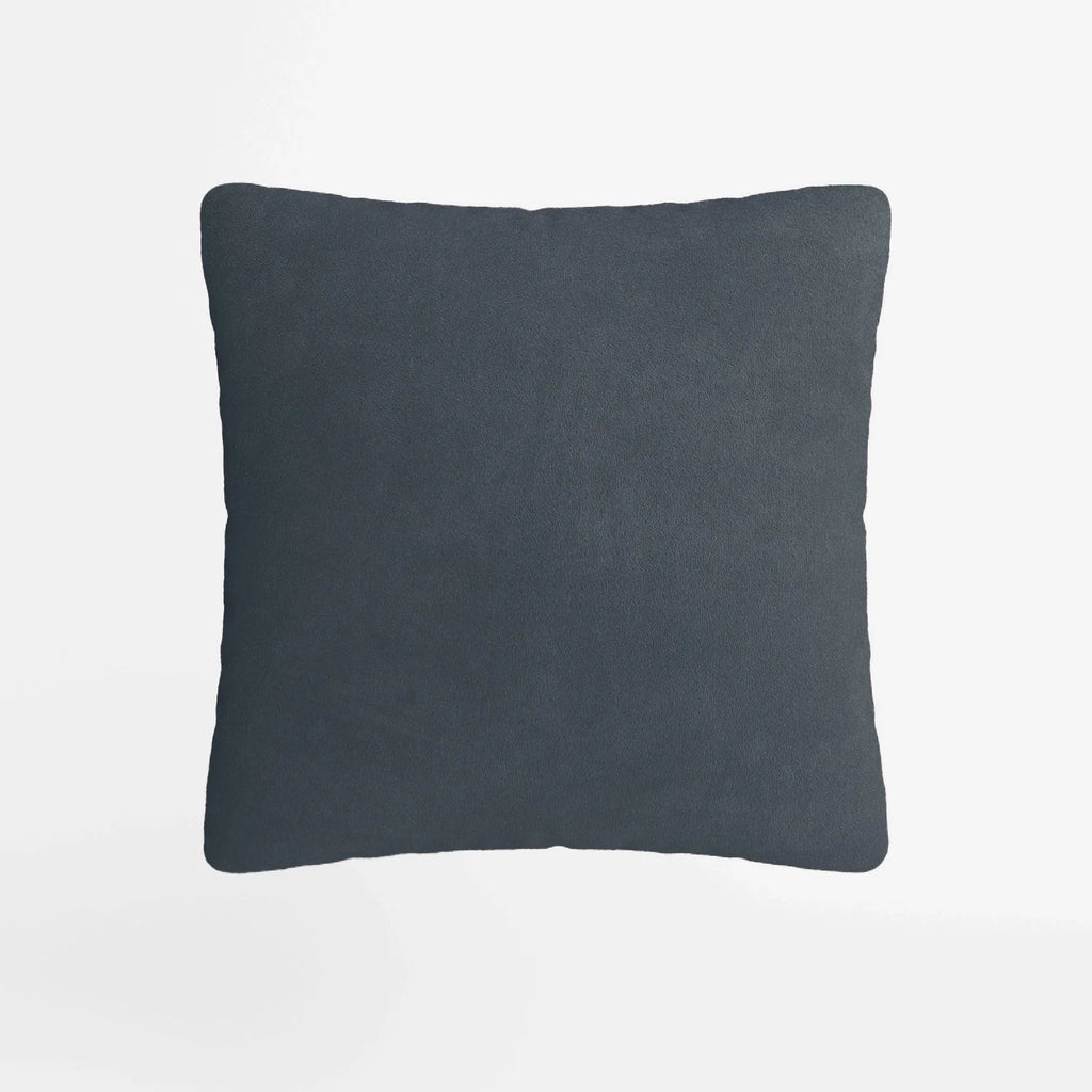 Coussin en velours bleu foncé déhoussable 40x40cm