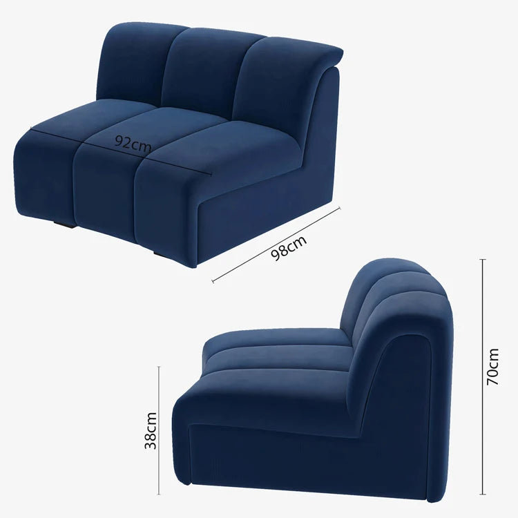 Chauffeuse d angle pour canap  modulable en velours bleu marine H l ne