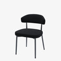 Lot de 2 chaises de salle   manger en tissu bouclette gris anthracite & m tal noir Mona