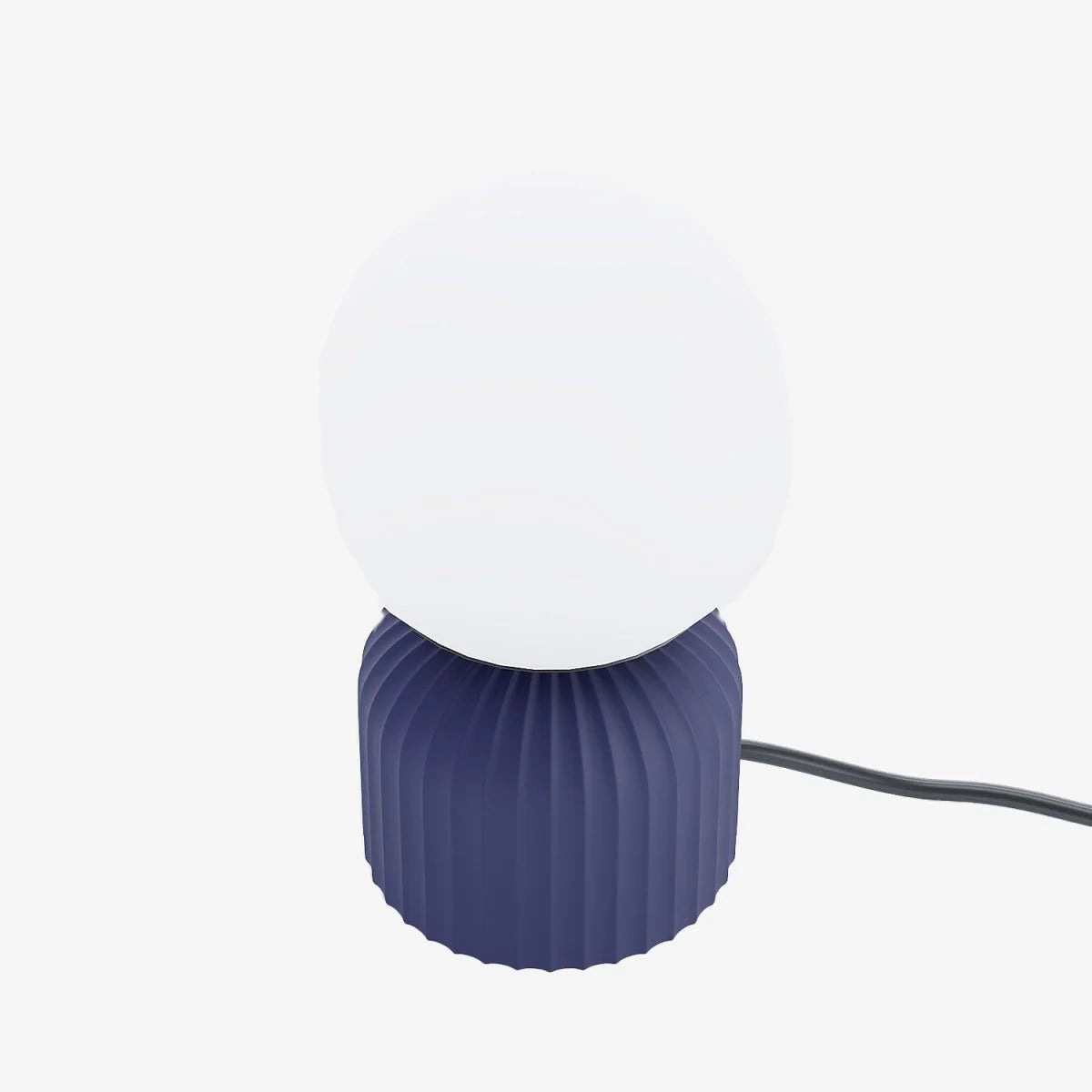 Lampe   poser en c ramique et globe en verre